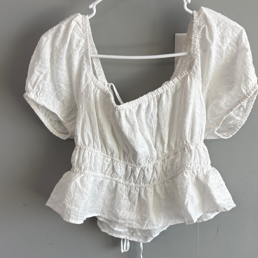 Altar'd State White Peplum Blouse